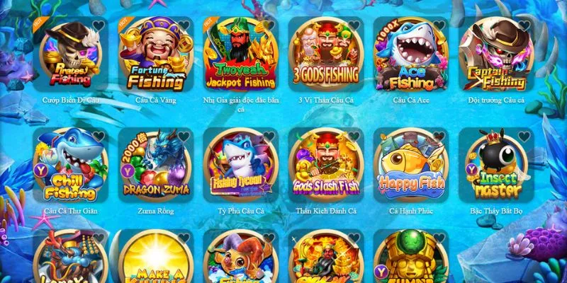 Sảnh game bắn cá đổi thưởng cung cấp nhiều sản phẩm thú vị
